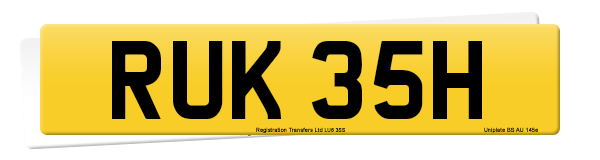 Registration number RUK 35H